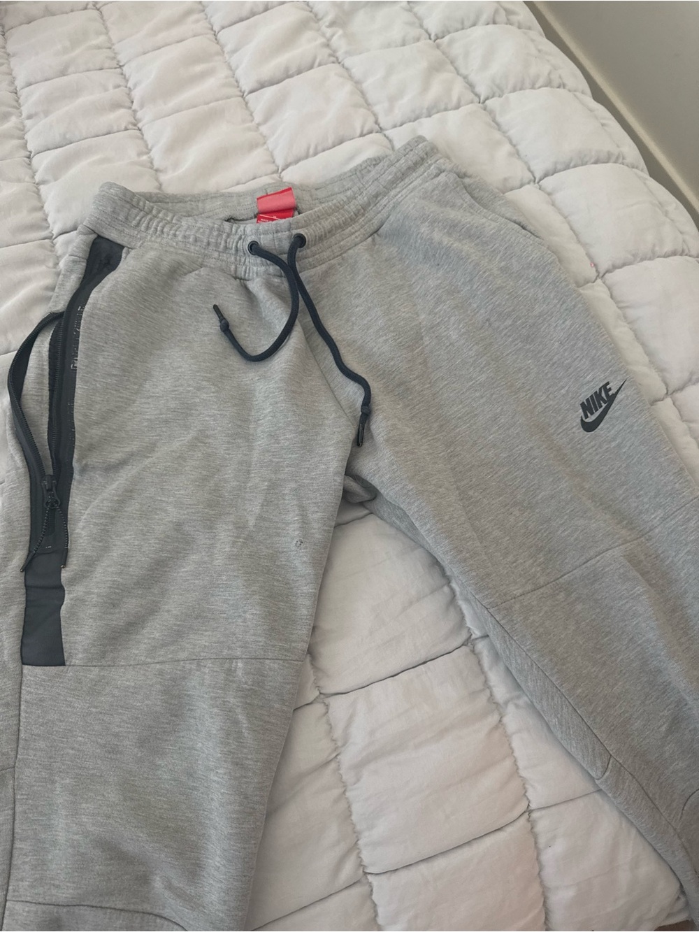 Nike tek Light Gray Joggers with black